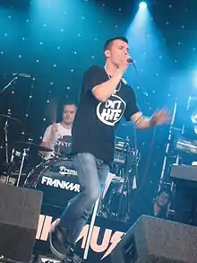Frankmusik performing at Lovebox Festival in London on 18 July 2009