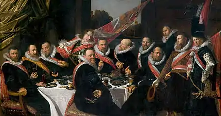 The Banquet of the Officers of the St George Militia Company in 1616, by Frans Hals