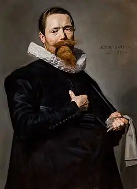 Portrait of a man with glove in left hand