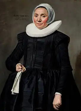 Portrait of a woman with glove in right hand