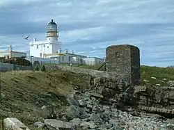 Kinnaird Head, showing the lighthouse, formerly Kinnaird Castle, and the Wine Tower