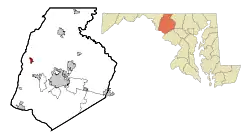 Location of Myersville, Maryland