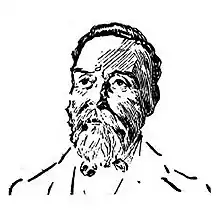 Portrait drawing of a bearded Gordon