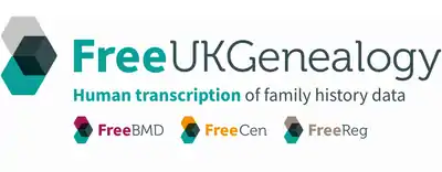 Free UK Genealogy's social banner
