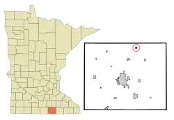 Location of Geneva, Minnesota