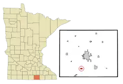 Location of Twin Lakes, Minnesota