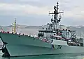 PNS Aslat being arrived to participate in exercise with Black Sea Fleet in Russia.