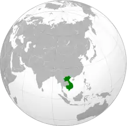 Map of French Indochina, excluding Guangzhouwan