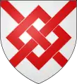 a fret—Argent, a fret gules. Arms of the Blake family.