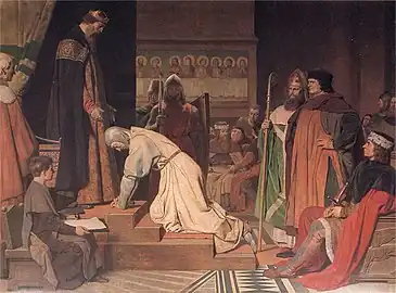 Submission of Henry the Lion to Frederick Barbarossa— Erfurt, completed in 1882