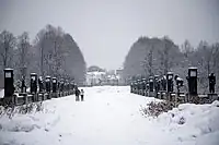The central bridge during winter