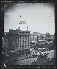 From Brady's Studio, on Pennsylvania Avenue & 7th Street NW looking toward Center Market in 1880