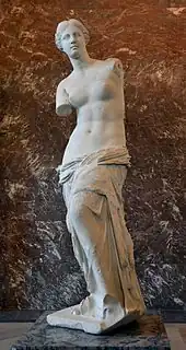 Venus de Milo on display at the Louvre