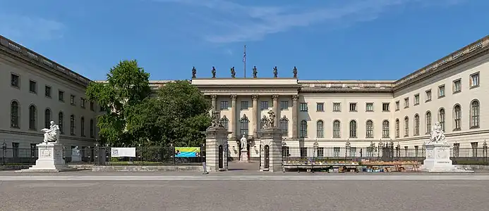 The main building of Humboldt- Universität, located in Berlin's "Mitte" district (Unter den Linden boulevard)