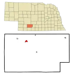 Location of Curtis, Nebraska