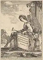 1641 A.D. Woman Holding a clareta or clarion.