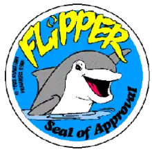 "Flipper Seal of Approval" dolphin safe label.