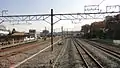 View looking south from the Musashino Line platforms, November 2012