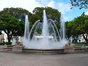 Lions Fountain at Plaza Las Delicias