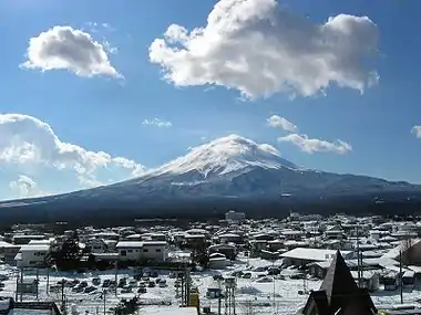 Mount Fuji and Kawaguchiko Station