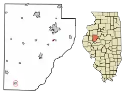 Location of St. David in Fulton County, Illinois.