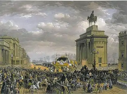 Funeral of the Duke of Wellington by Picken after Louis Haghe, 1853.