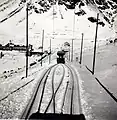 Vall de Núria Rack Railway - Train at Coma del Clot (Dec. 1965)