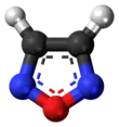 Skeletal formula of furazan