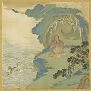 Fuxi, painted by Qiu Ying of the Ming dynasty, as depicted in Orthodoxy of Rule Through the Ages
