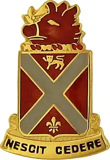 118th Field Artillery Regiment"Nescit Cedere"