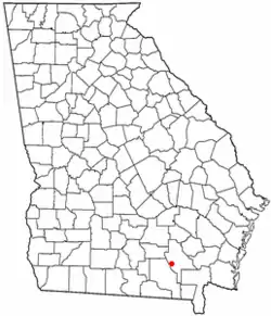 Location of Manor, Georgia