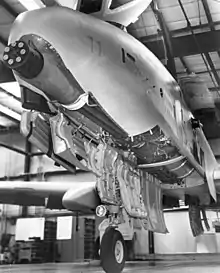 The GAU-8/A Avenger rotary cannon, mounted in a Fairchild A-10 Thunderbolt II