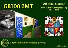 GB100-2MT Writtle Centenary anniversary design  with the 2MT Hut and Writtle village logo