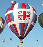 Grand Britannia, the Great British Balloon flying at the Mondial event in Lorraine, France