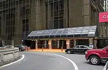 The hotel's taxi stand on the Park Avenue Viaduct