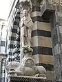 San Lorenzo's "Knifegrinder" sundial in Genoa, Italy