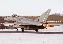 Eurofighter during take-off