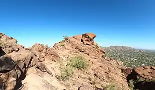 Red sandstone formation just off Echo Canyon Trail.