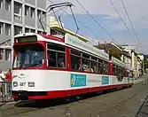 tram type GT8N at Stühling bridge near central station