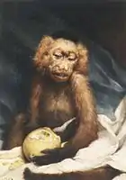 Gabriel von Max: Äffchen mit Zitrone; Sauere Erfahrungen (Monkey with Lemon; Bitter Experiences), The Jack Daulton Collection, Los Altos Hills, California
