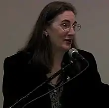 Gail Levin speaking at the Elizabeth A. Sackler Center for Feminist Art in 2011