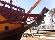 Figurehead of 1:3 scale replica of a Galleon built in Santiago by the Nao Victoria Museum Punta Arenas