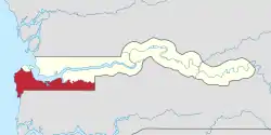 Location of West Coast Division in the Gambia