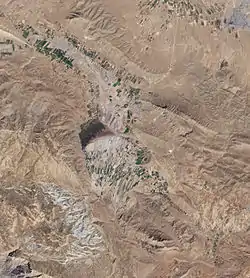 Gandoman is in the centre of this satellite image