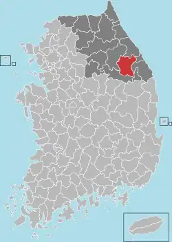 Location in South Korea