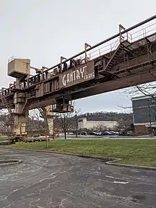 Gantry crane at the site of the Homestead Steel Works in Pennsylvania, U.S.