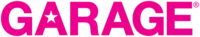 The Garage logo is the word garage in uppercase hot pink font with a five-pointed star in the negative space in the first A.