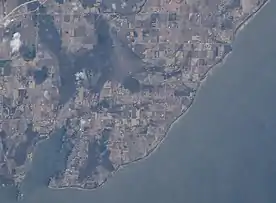Gardner on April 15, 2020, taken from the International Space Station. Gardner Swamp Wildlife Area is above and to the left of the center.