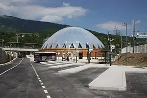 Circular building with domed roof