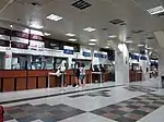 The booking hall at Thessaloniki station, July 2018